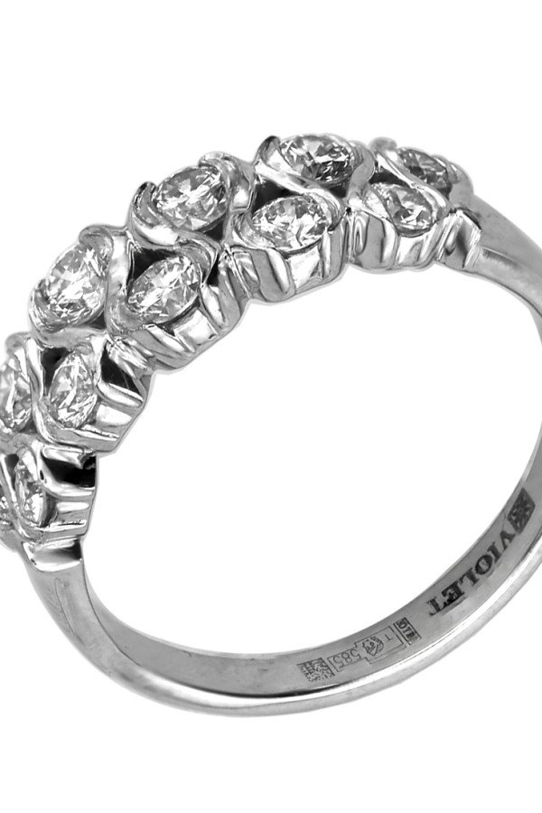 Кольцо из белого золота c бриллиантами