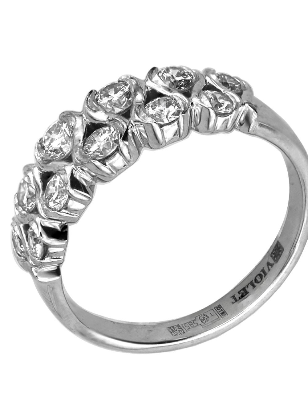 Кольцо из белого золота c бриллиантами