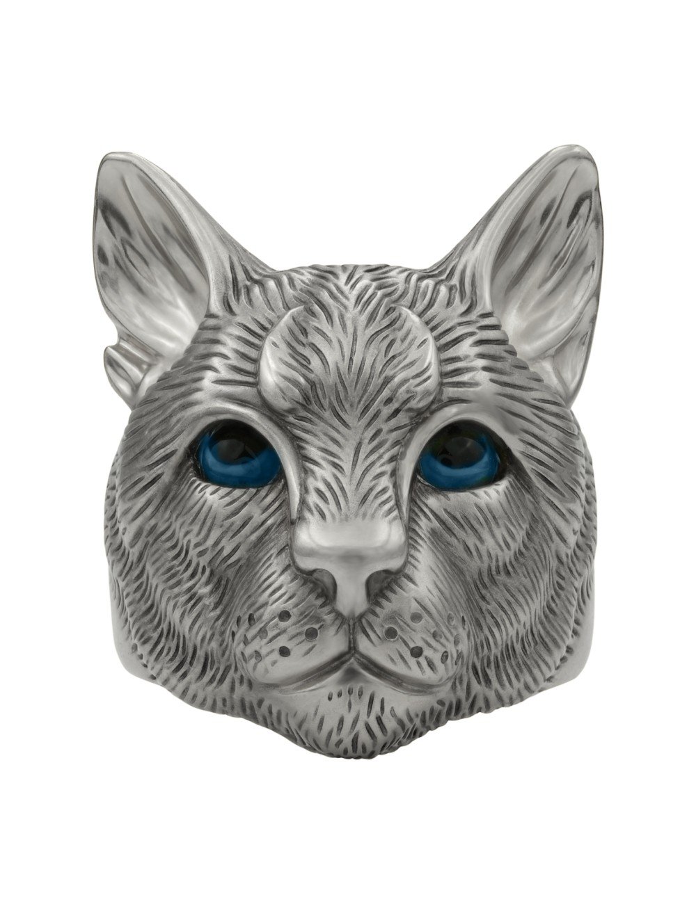 Кольцо из белого золота c эмалью