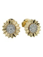 Серьги из лимонного золота c бриллиантами