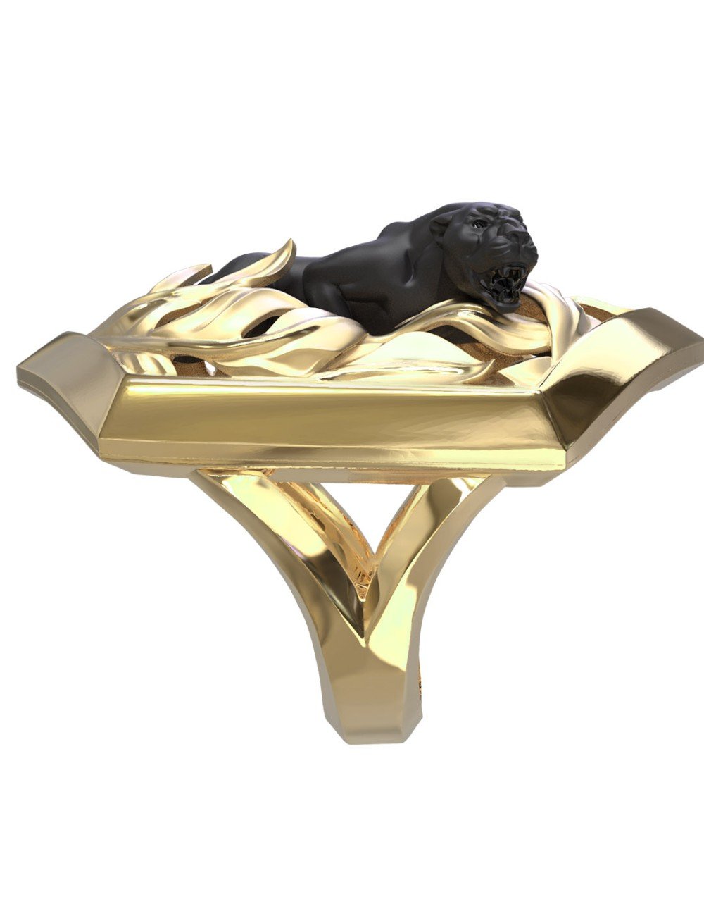 Кольцо из лимонного золота