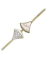 Браслет из лимонного золота c бриллиантами и перламутром