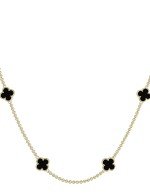 Колье из лимонного золота c ониксом