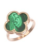 Кольцо из золота c малахитом