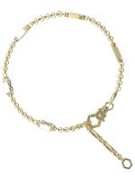 Браслет из лимонного золота c лазуритом, малахитом и перламутром