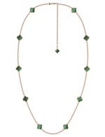 Колье из золота c малахитом