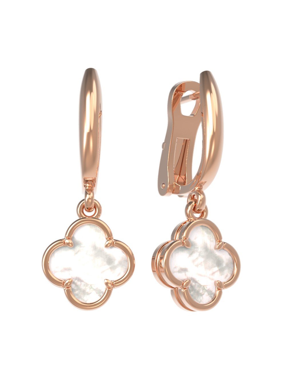 Серьги из золота c перламутром