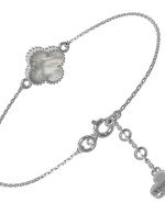 Браслет из белого золота c перламутром