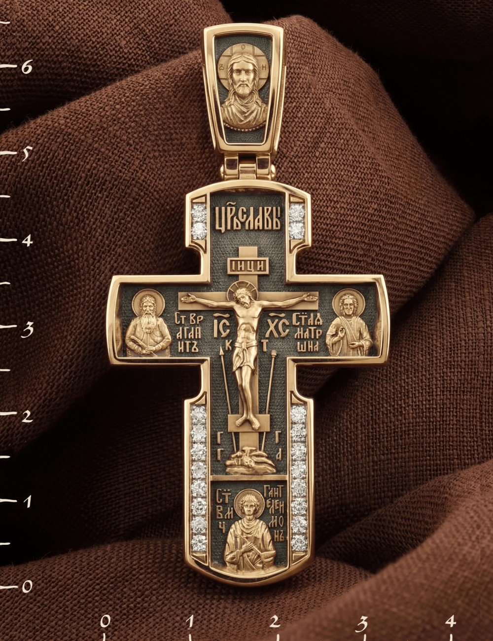 Крест из золота c бриллиантами