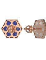 Серьги из золота c лазуритом и перламутром