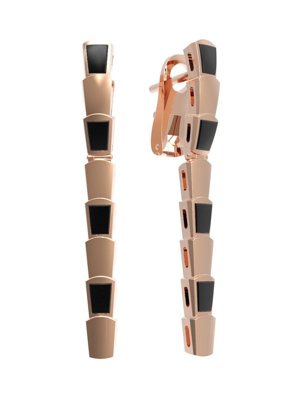 Серьги из золота c ониксом