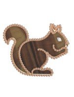 Брошь из золота c бриллиантами и тигровым глазом