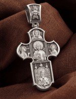 Крест из белого золота