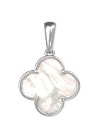 Подвеска из белого золота c перламутром