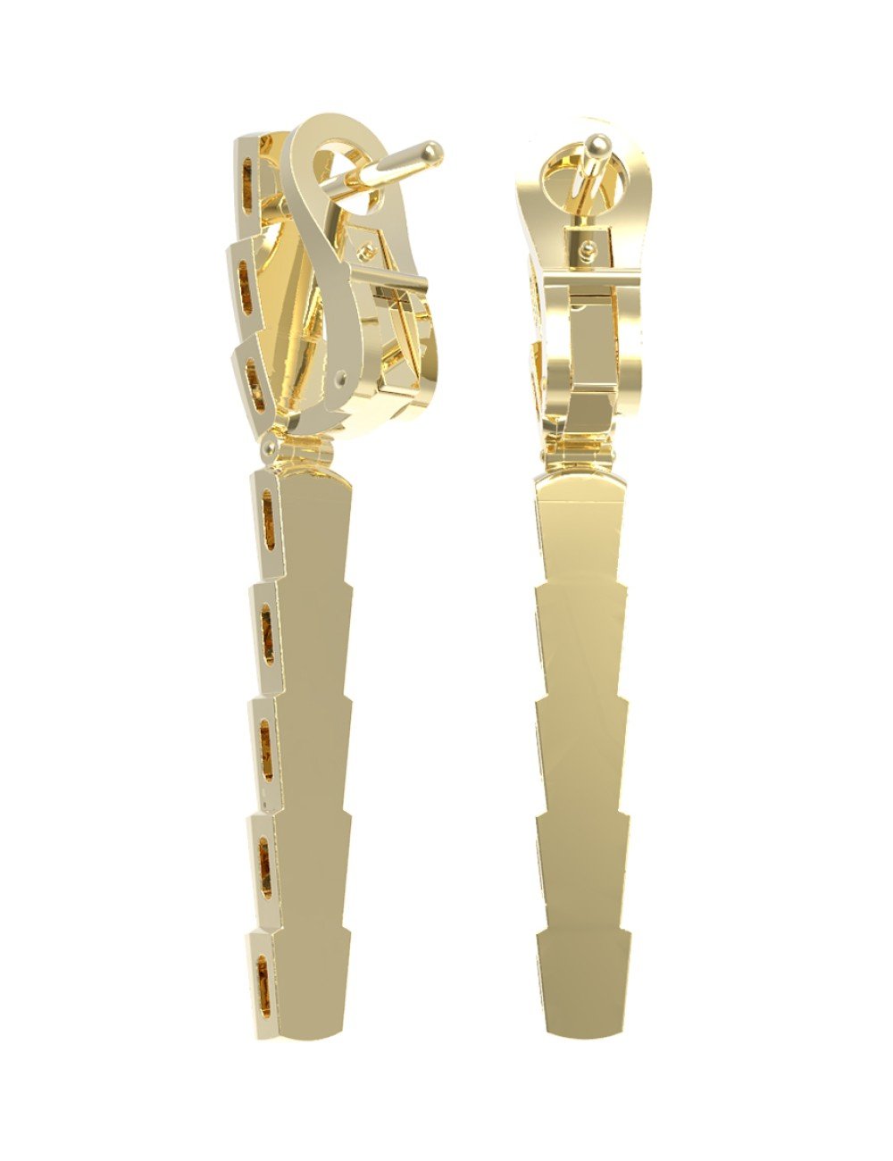 Серьги из лимонного золота c перламутром