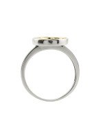 Кольцо из белого золота c бриллиантами и ониксом