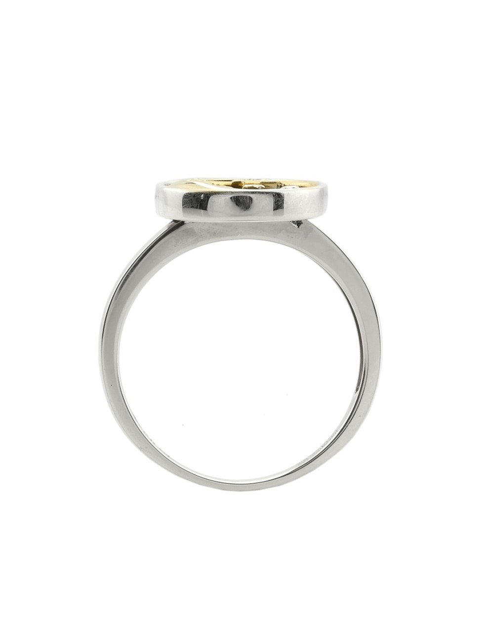 Кольцо из белого золота c бриллиантами и ониксом
