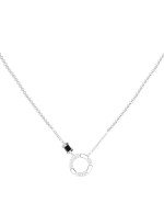 Колье из белого золота c бриллиантами и ониксом