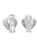 Серьги из белого золота c бриллиантами и перламутром