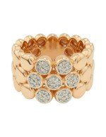 Кольцо из золота c бриллиантами и рубином