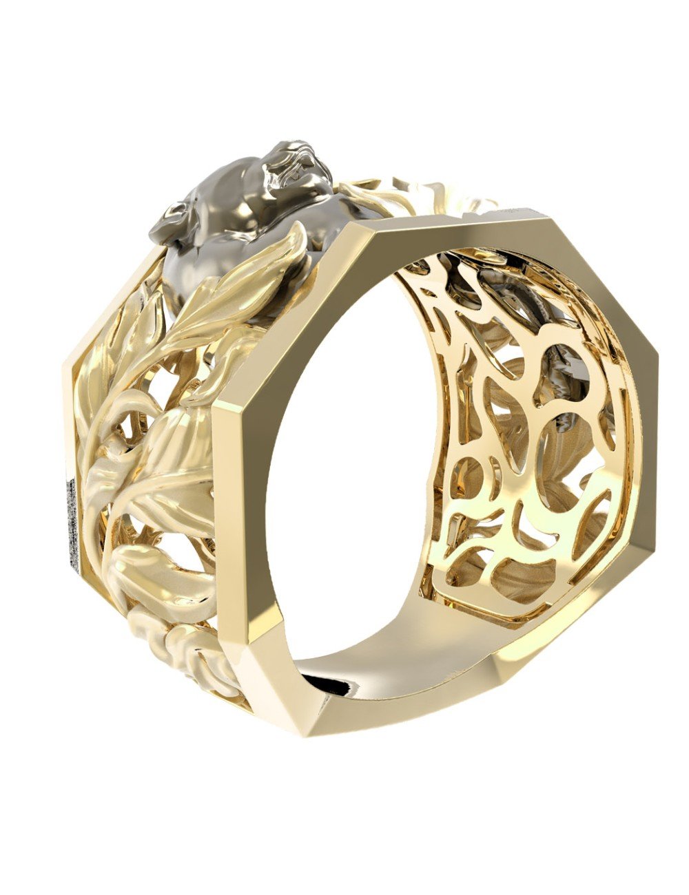 Кольцо из лимонного золота