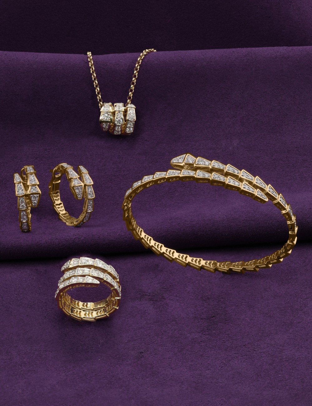 Серьги из лимонного золота c бриллиантами