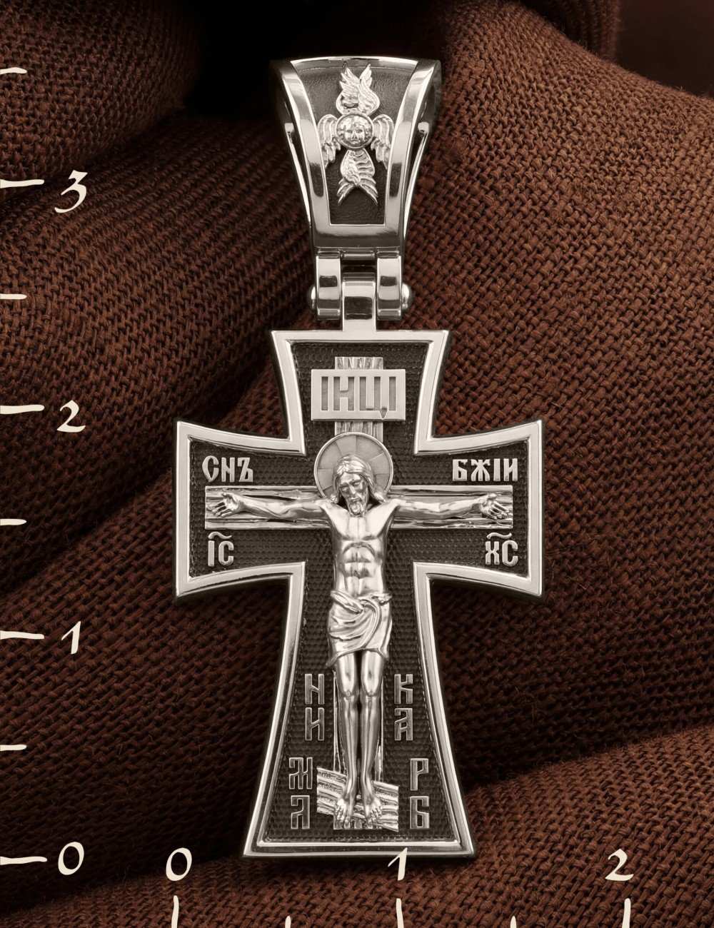 Крест из белого золота