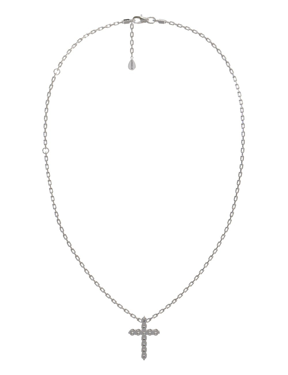 Крест из белого золота c бриллиантами