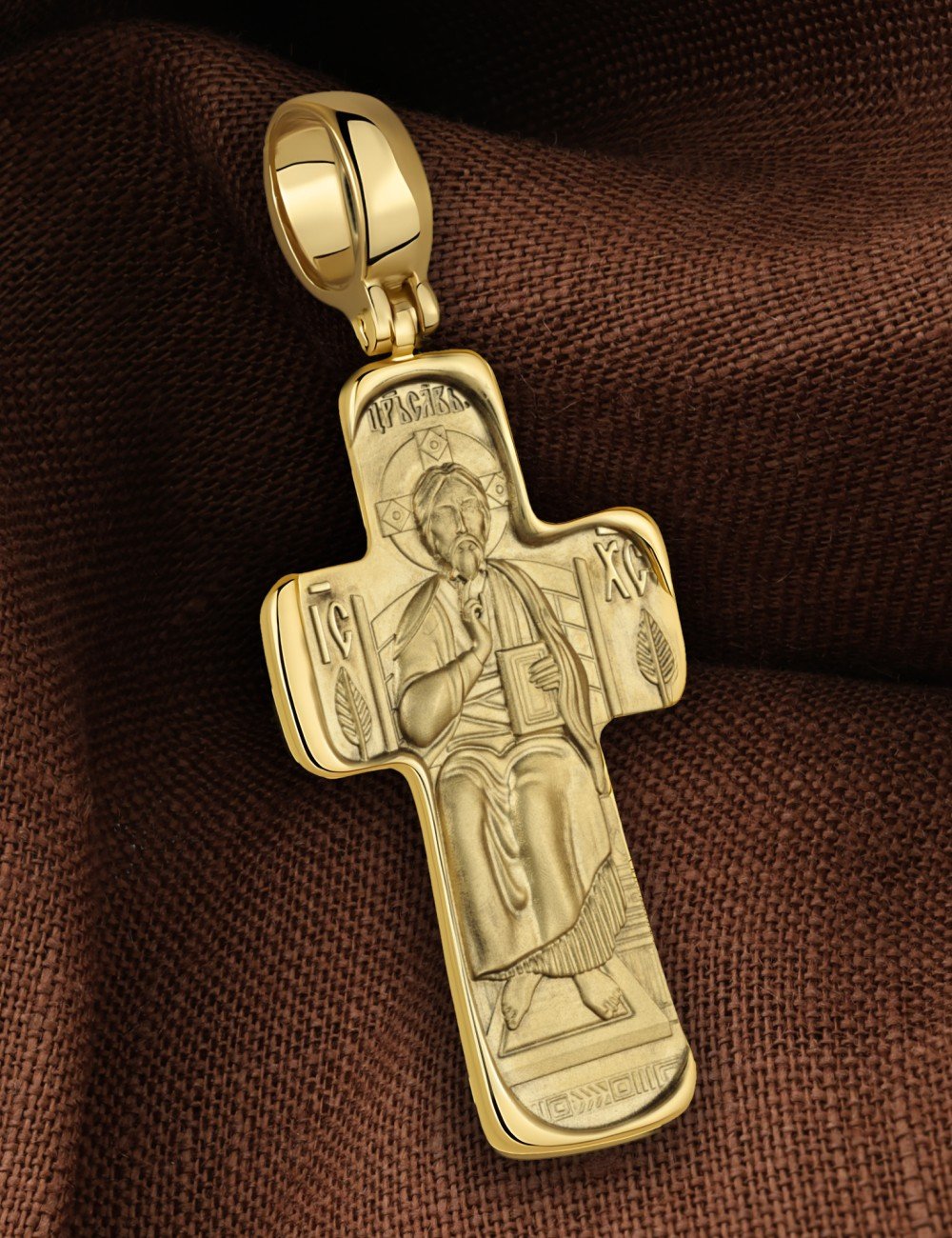 Крест из лимонного золота