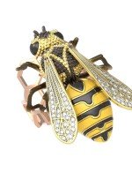 Кольцо из золота c эмалью и фианитом