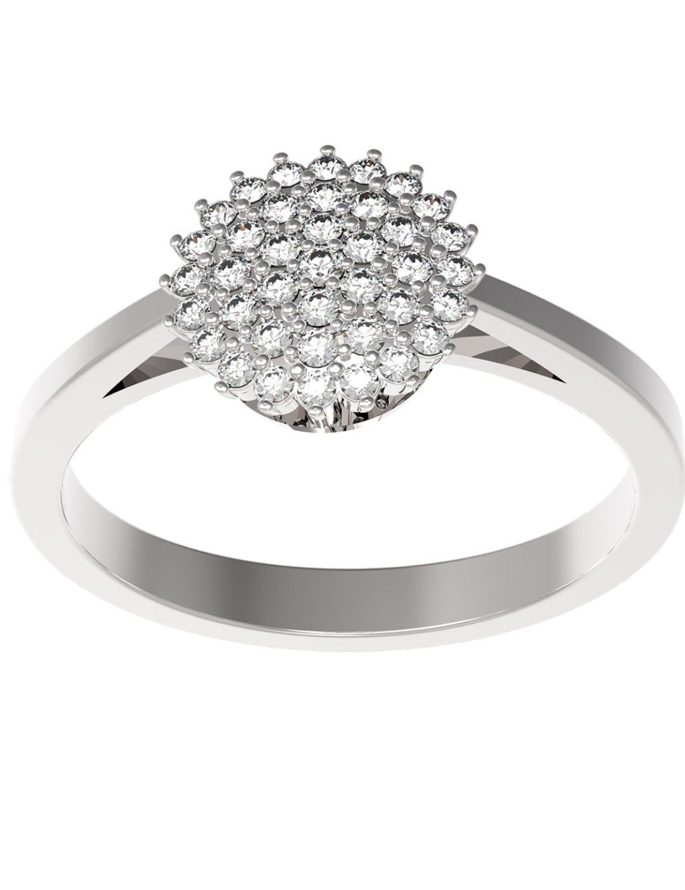 Кольцо из белого золота c бриллиантами