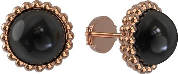 Серьги из золота c ониксом