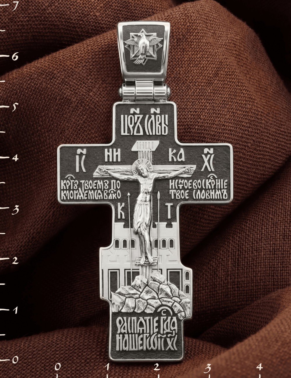 Крест из белого золота