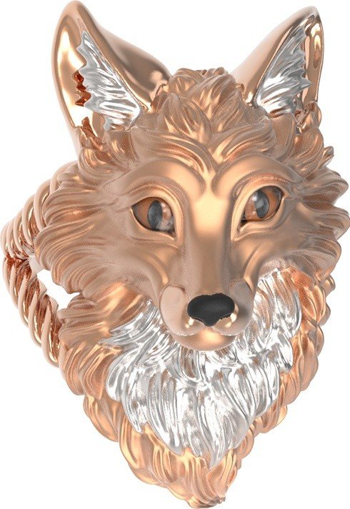 Кольцо из золота c эмалью