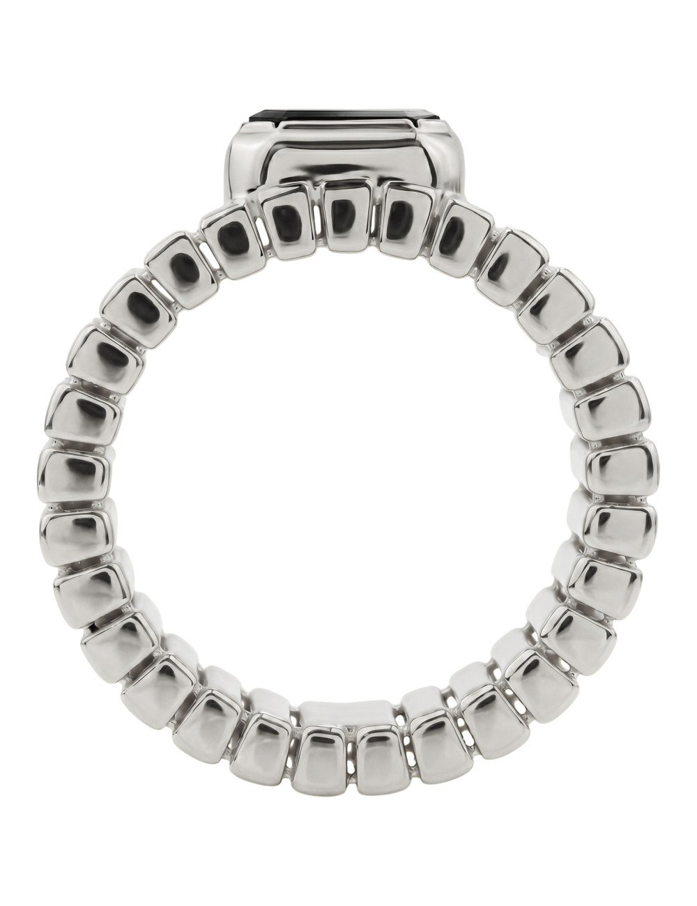 Кольцо из белого золота c ониксом