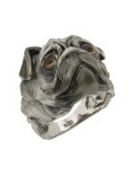 Кольцо из белого золота c эмалью