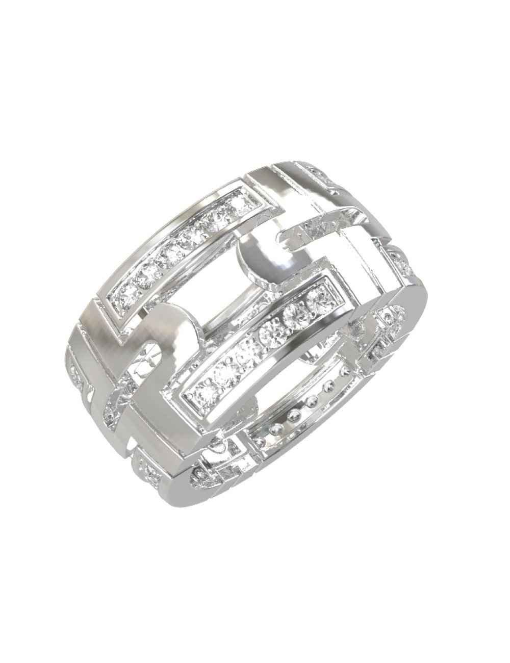 Кольцо из белого золота c бриллиантами