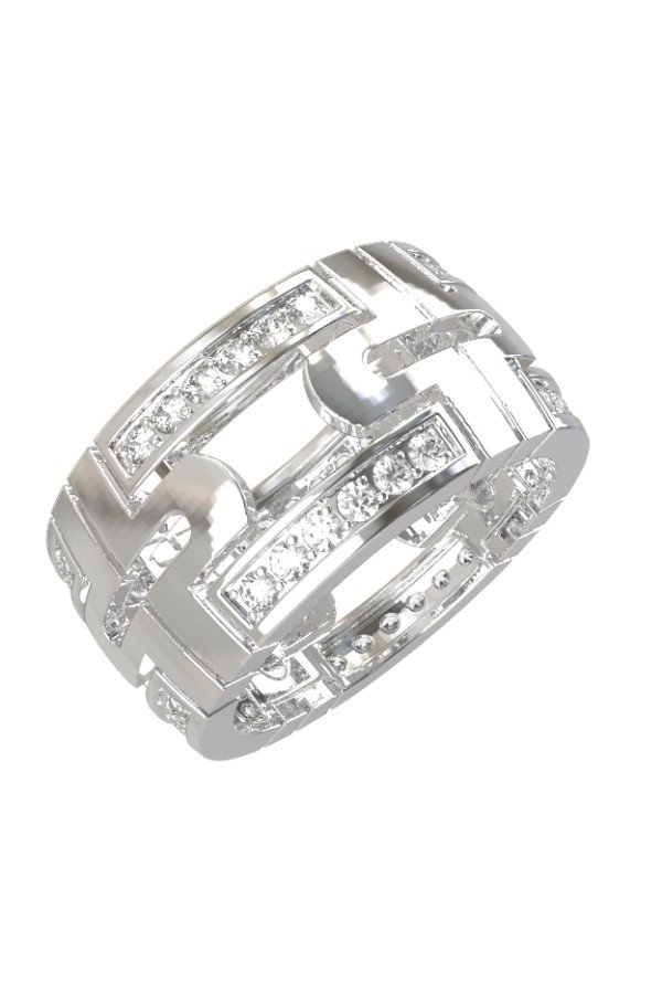 Кольцо из белого золота c бриллиантами