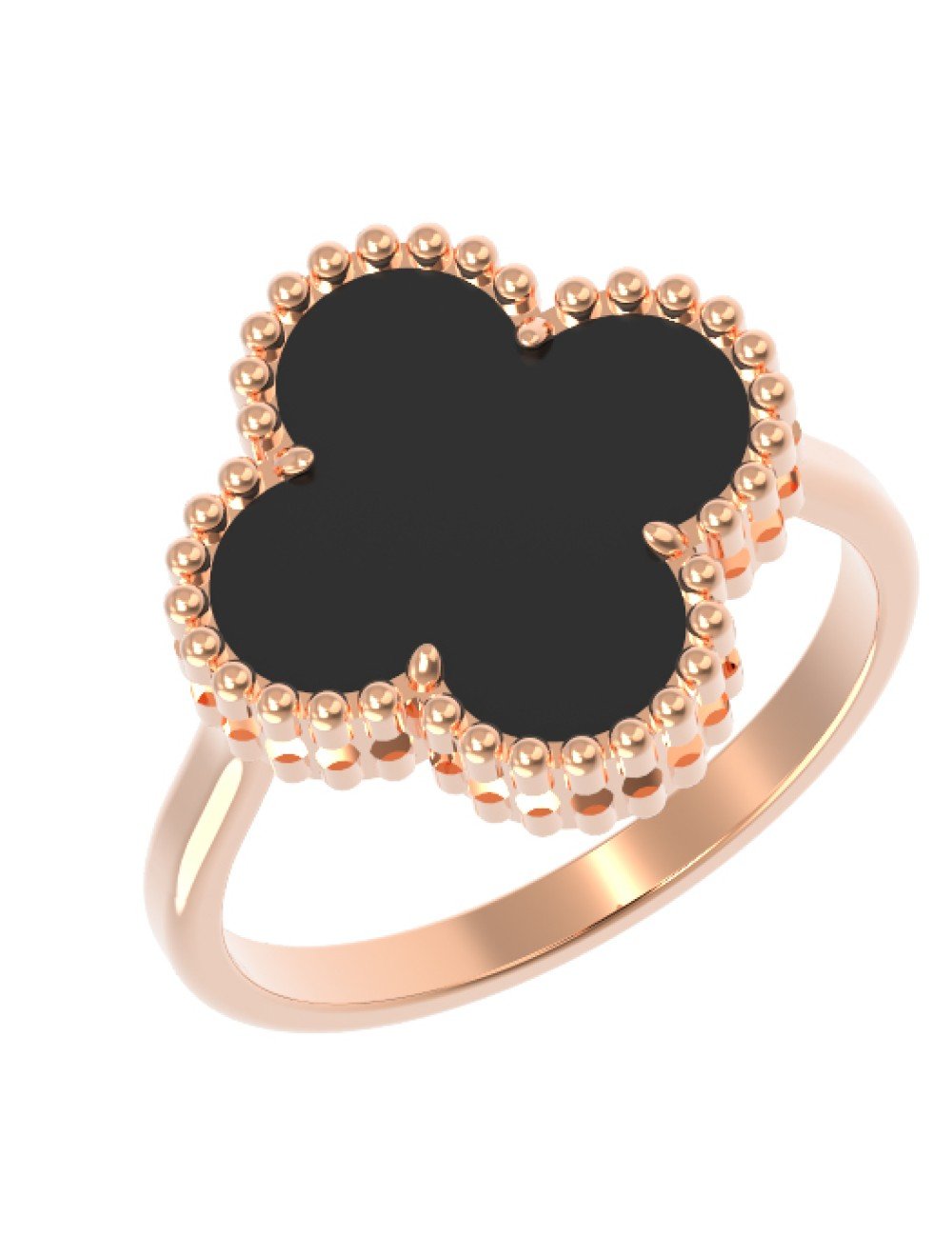 Кольцо из золота c ониксом