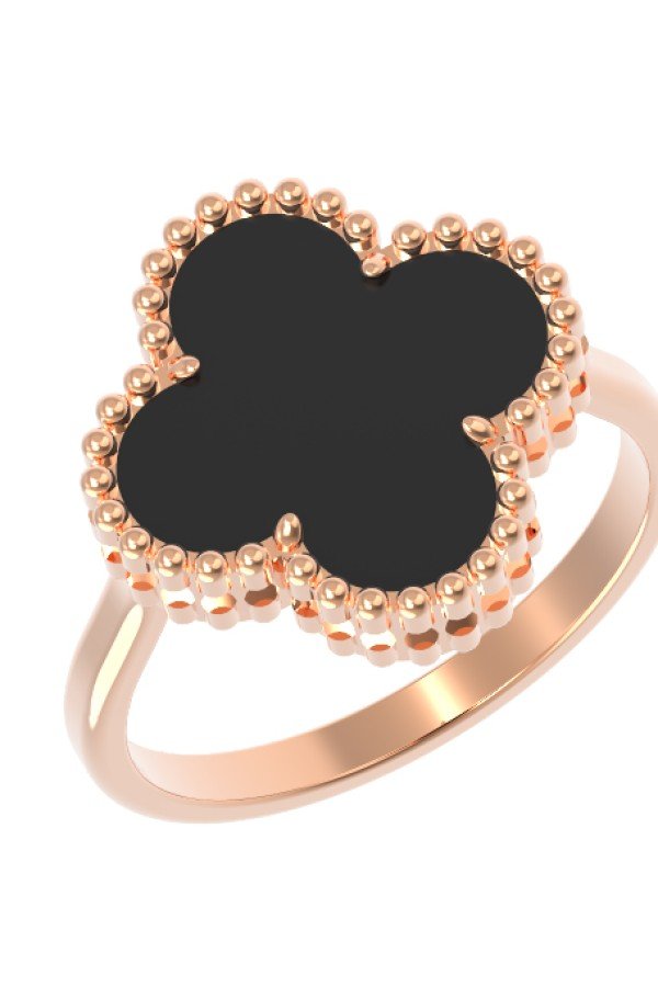 Кольцо из золота c ониксом