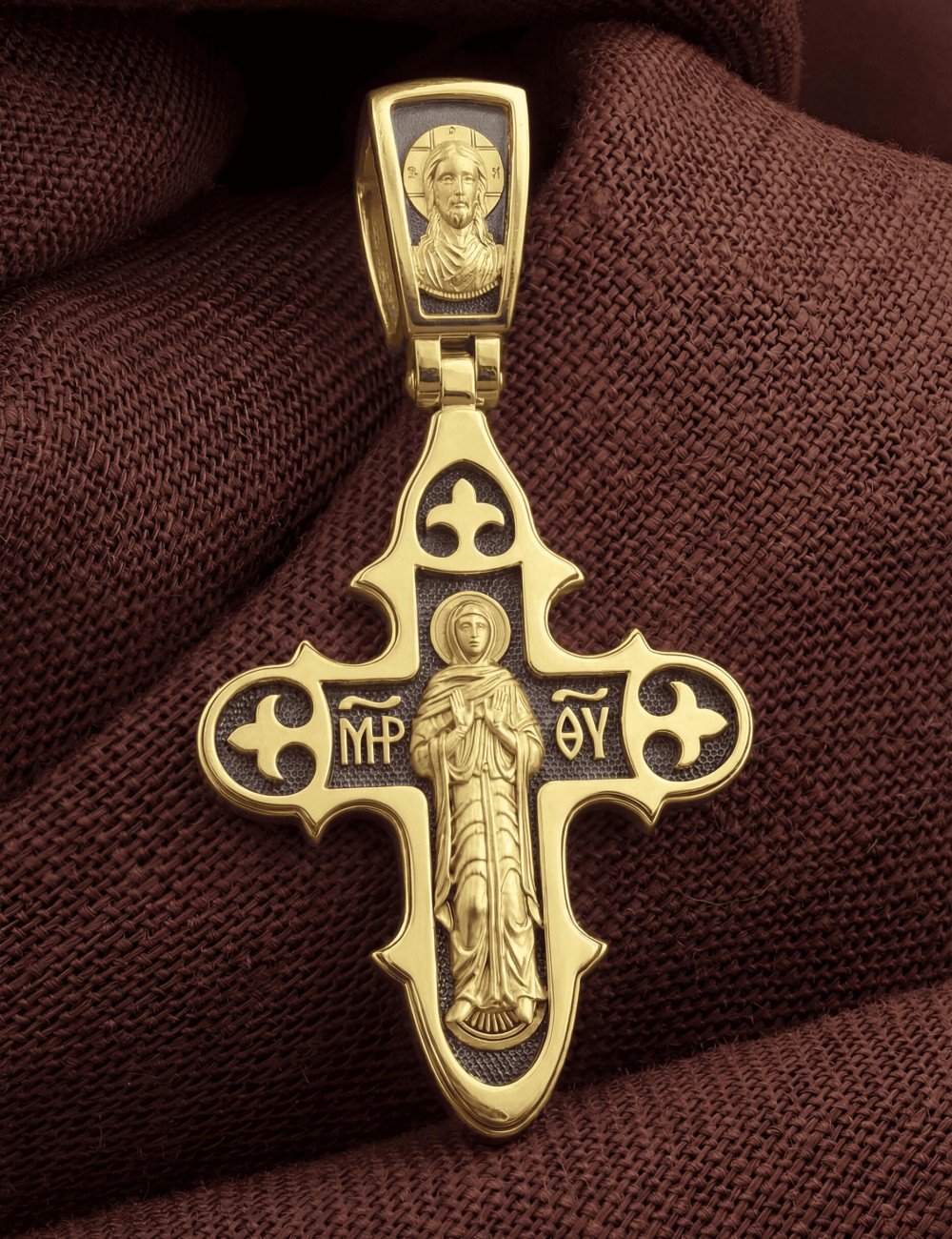 Крест из лимонного золота