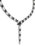 Колье из белого золота c бриллиантами и ониксом