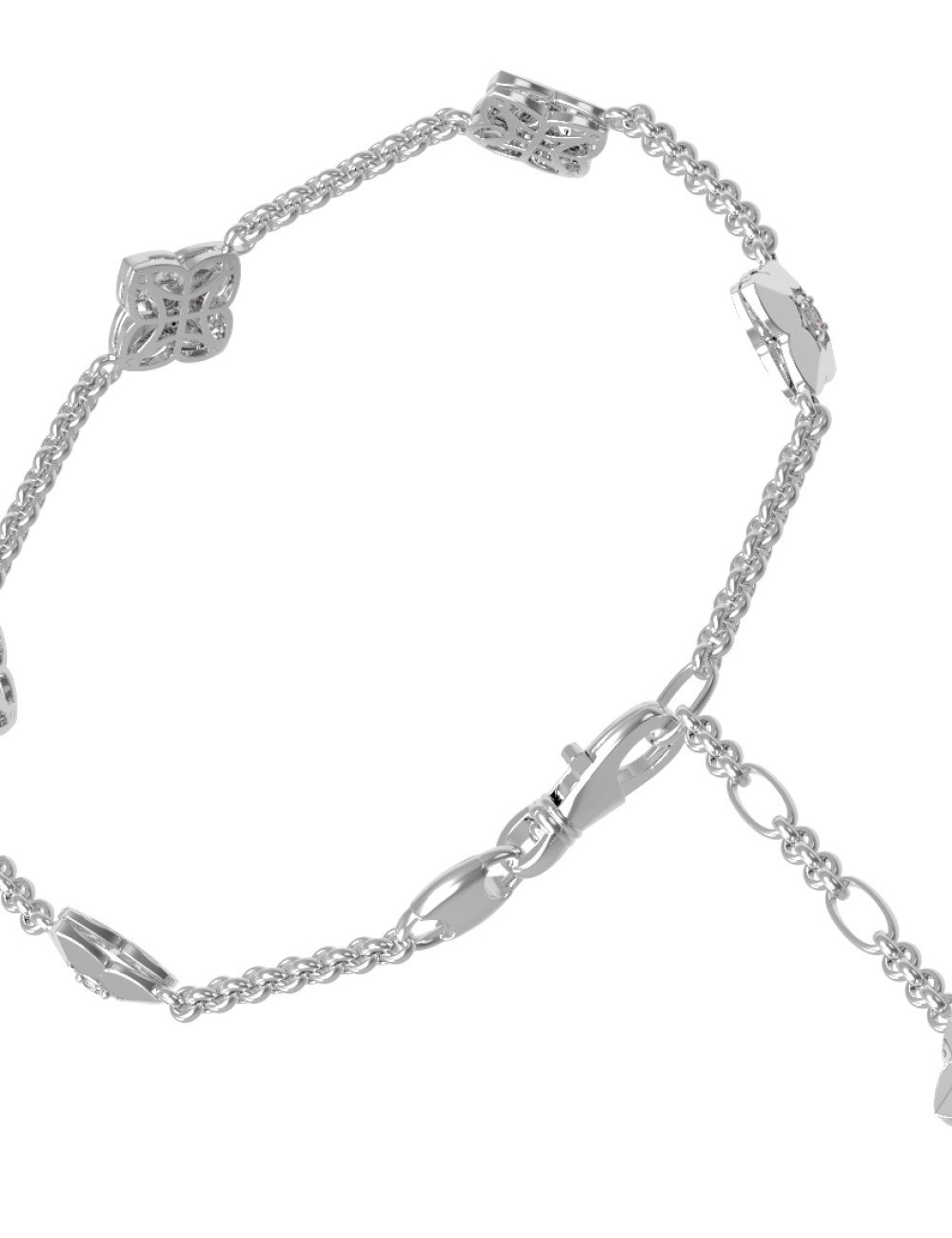 Браслет из белого золота c бриллиантами