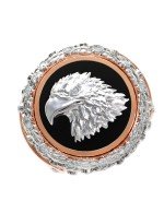 Кольцо из золота c бриллиантами и ониксом