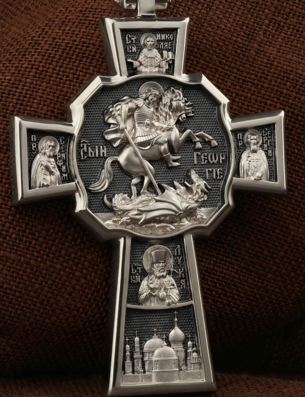 Крест из белого золота