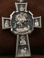 Крест из белого золота