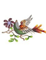 Брошь из золота c эмалью и фианитом