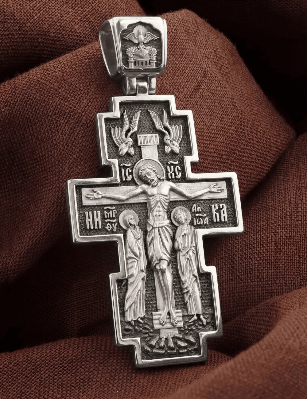 Крест из белого золота