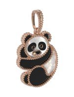 Подвеска из золота c эмалью, ониксом и перламутром