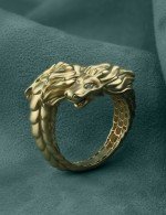 Кольцо из лимонного золота c бриллиантами